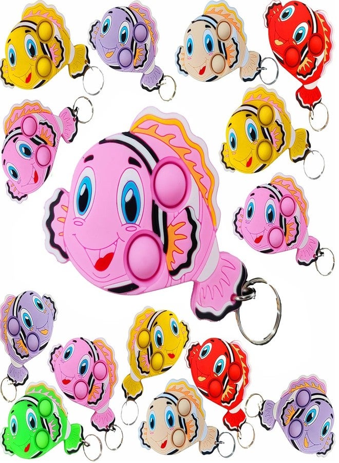 PSDFH 24 Packs Bulk Mini Fish fidgets Toys for Kids Children Classroom Students Gifts Prize from Teacher,Clownfish Nemo Animal Birthday Party Favors - Image 1